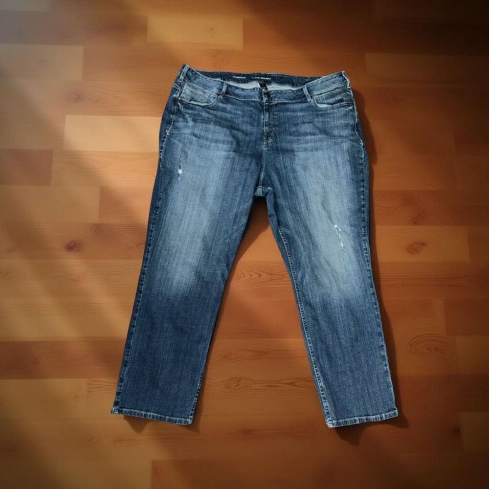 Plus Size Lane Bryant Mid Wash Hi Rise Jeans Size 28 Regular 46x29 #162